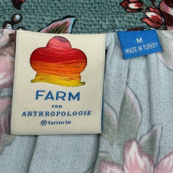 Farm Rio x Anthropologie | Palola Floral Peasant Blouse | Multi Green | Medium - Picture 9 of 15